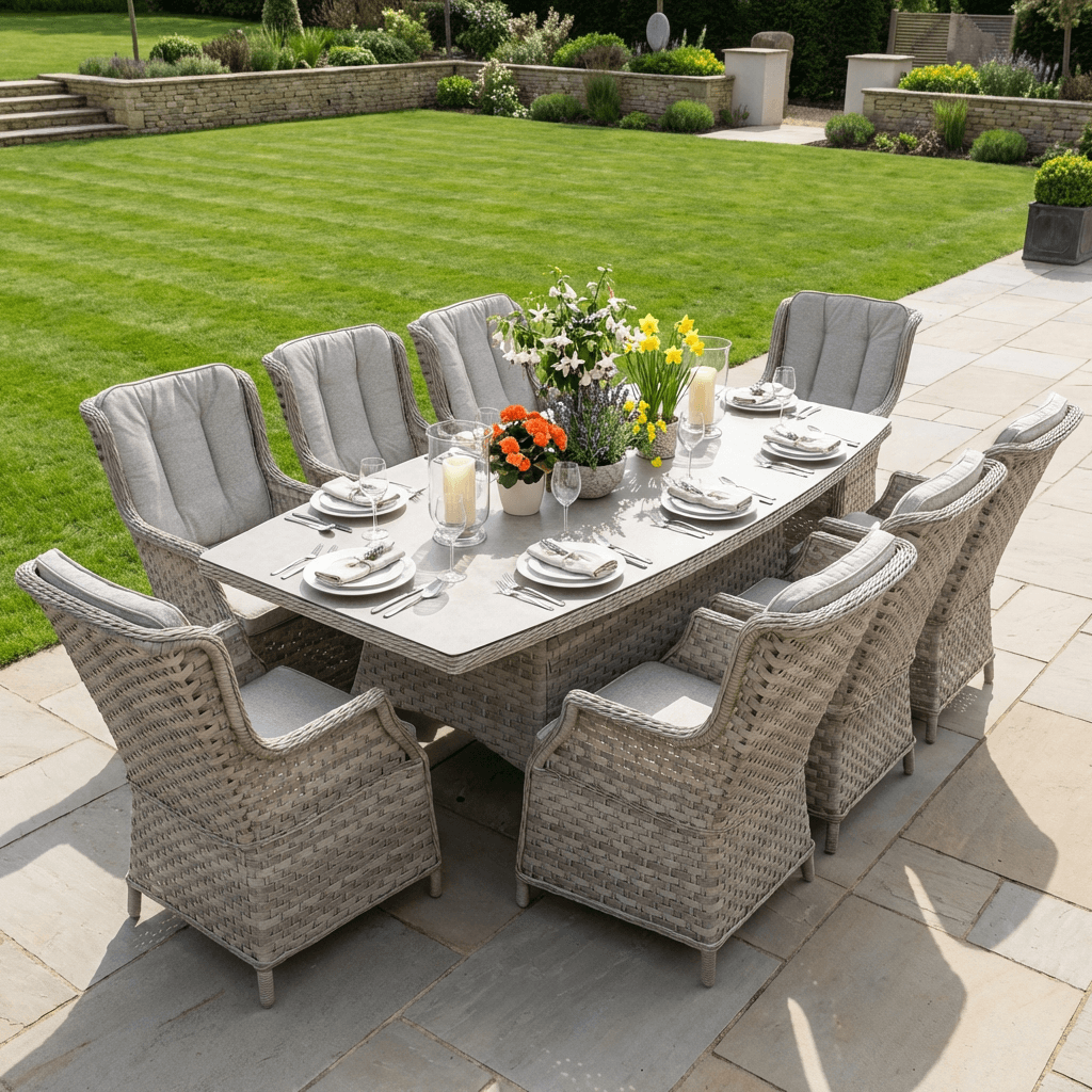 Christo 8 Chair Wingback Dining Set