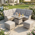 Christo Square Corner Set with 2 Stools & Standard Table