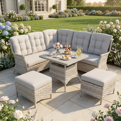 Christo Square Corner Set with 2 Stools & Standard Table