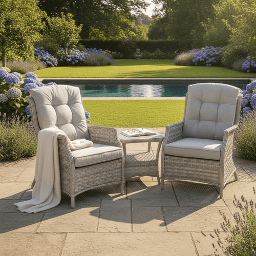 Christo 2 Chair Lounge Bistro Set with Side Table