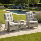 Christo 2 Chair Lounge Bistro Set with Side Table
