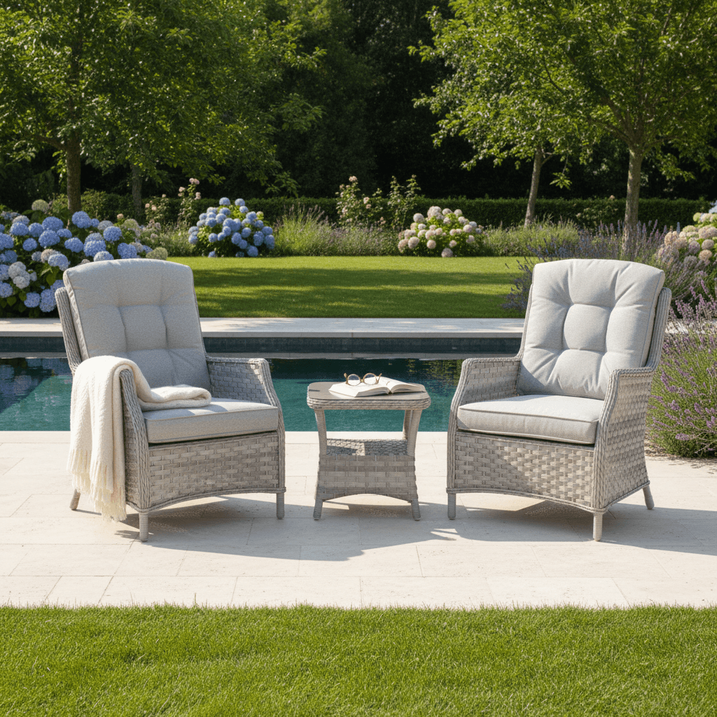 Christo 2 Chair Lounge Bistro Set with Side Table