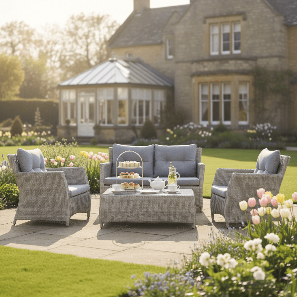 Deluxe 3-Seater Sofa Set with 2 Armchairs & Coffee Table