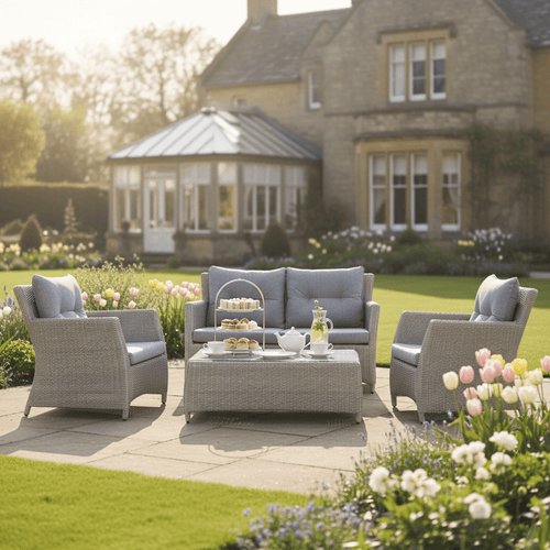 Deluxe 3-Seater Sofa Set with 2 Armchairs & Coffee Table