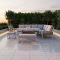 Oakfield L Corner Sofa Set with Bench, Stool & Height Adjustable Table