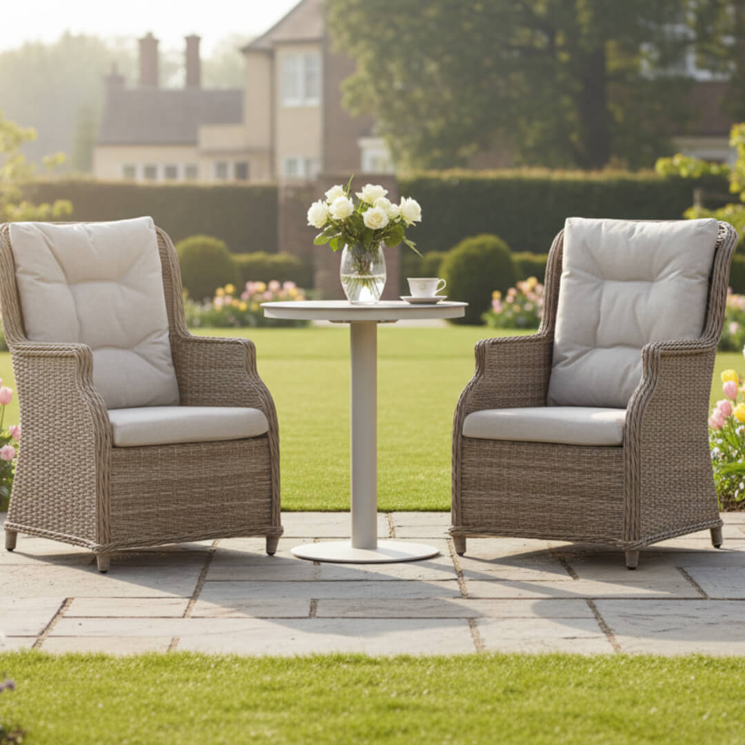Varoon 2 Seat Wingback Bistro Set with Table