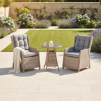 Trueas 2 Seat Reclining Wingback Bistro Set with Table