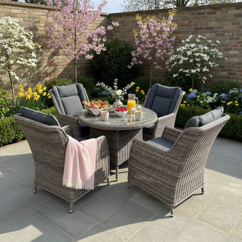 Trueas 4 Chair Wingback Dining Set