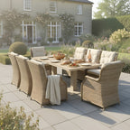 Varoon 8 Chair Wingback Dining Set