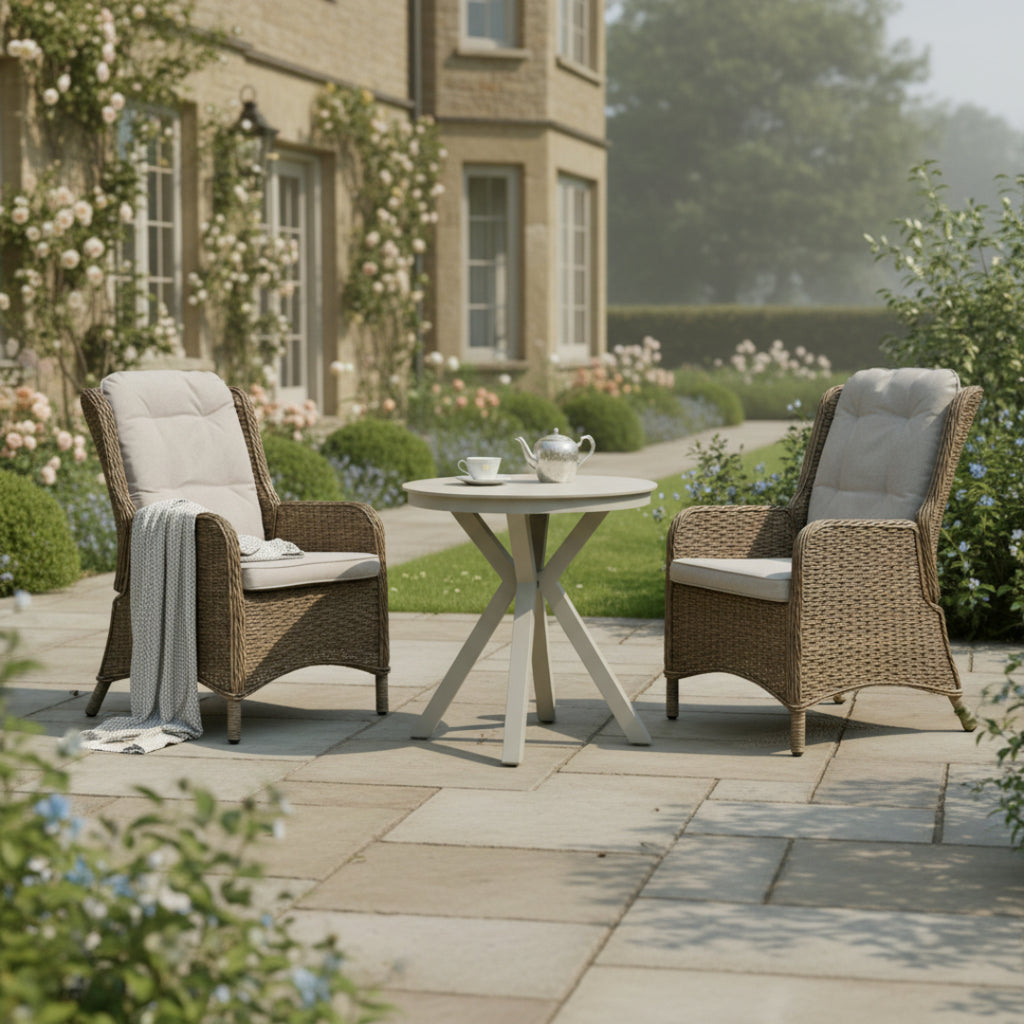 Larca 2 Seat Reclining Wingback Bistro Set with Table