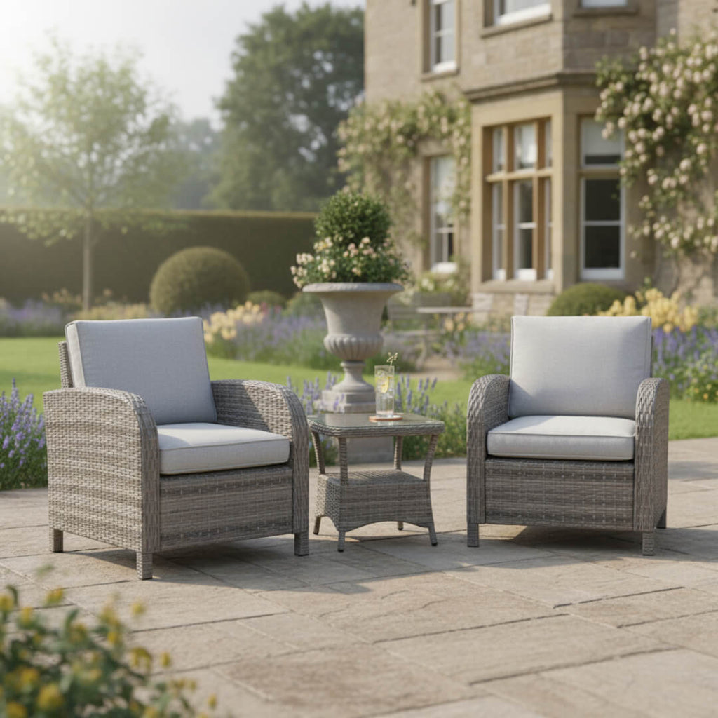 Savana 2 Chair Lounge Bistro Set with Side Table
