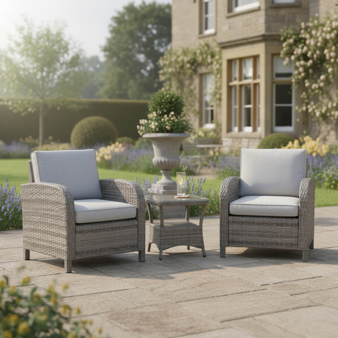 Savana 2 Chair Lounge Bistro Set with Side Table