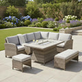 Savana L Corner Sofa Set with Firepit Table