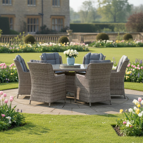 Trueas 6 Chair Wingback Dining Set