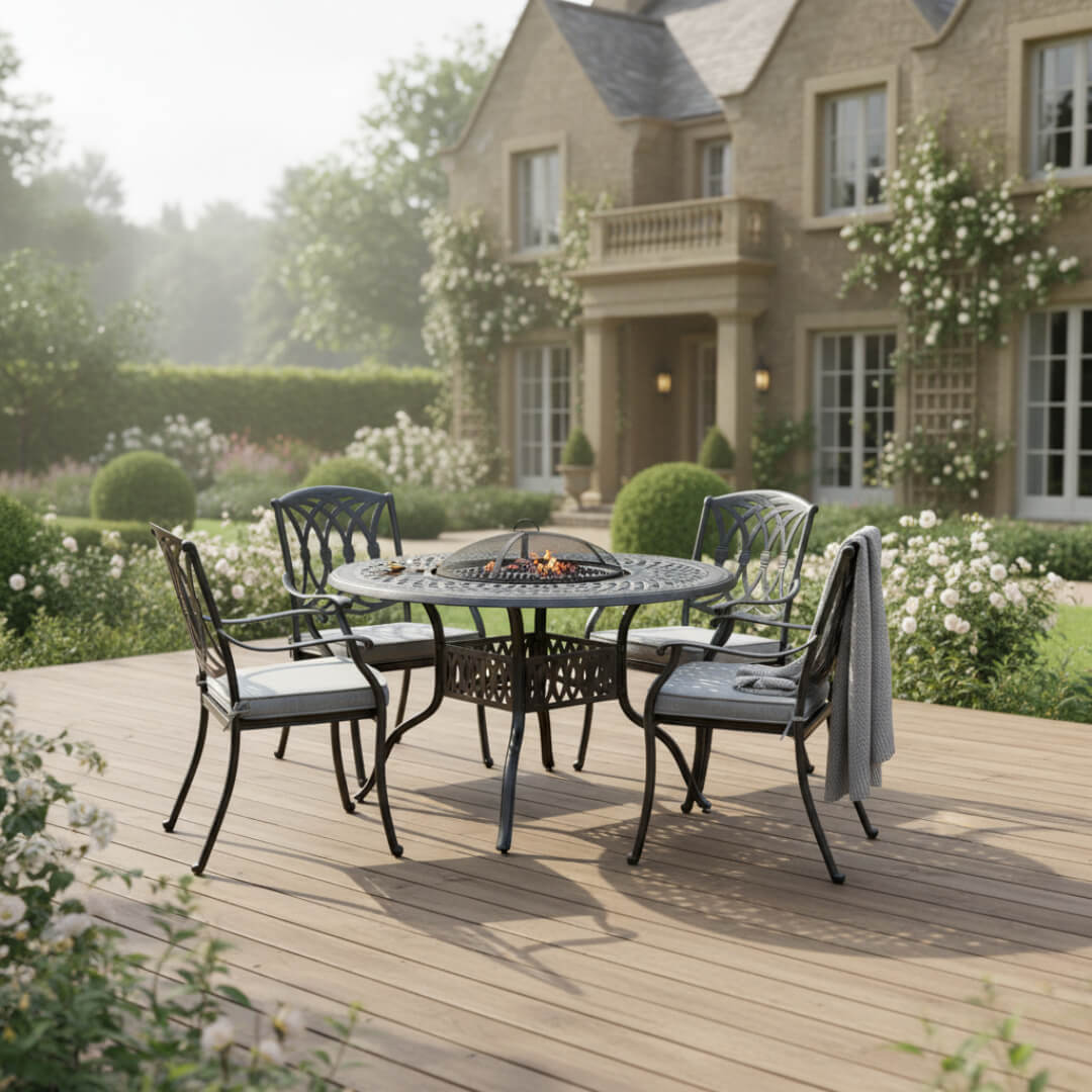 Charlton Driftwood 4 Chair Dining Set
