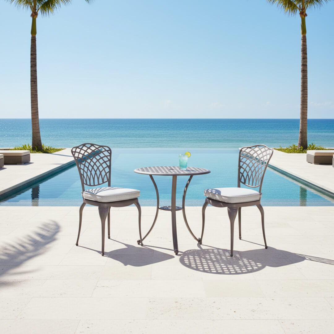 Ashton Armless 2 Seat Bistro Set with Table