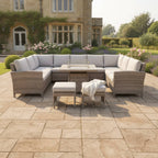 Balancia U Shaped Corner Sofa Set with Firepit Table