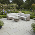 Large Square Corner Sofa Set with Height Adjustable Table