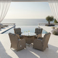 Trueas 4 Chair Reclining Dining Set