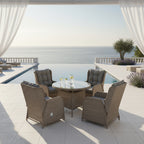 Trueas 4 Chair Reclining Dining Set
