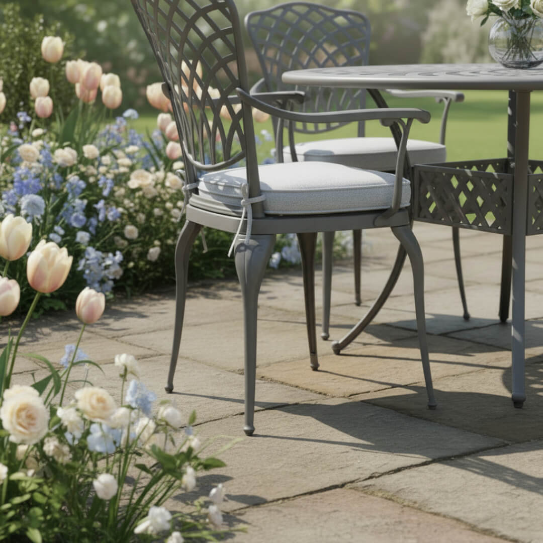 Ashton Light Grey 4 Chair Dining Set