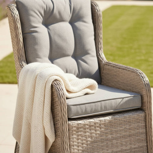 Trueas 2 Seat Reclining Wingback Bistro Set with Table