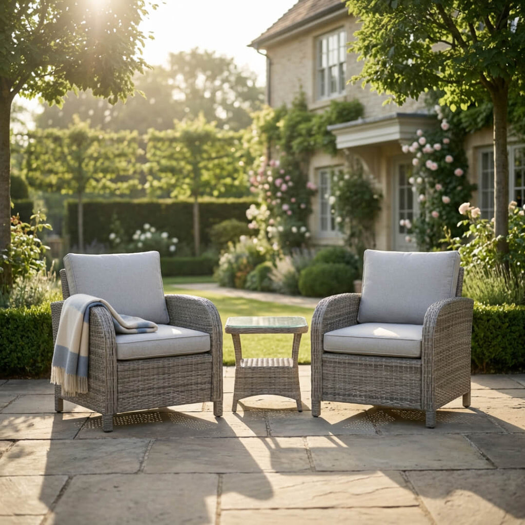 Savana 2 Chair Lounge Bistro Set with Side Table
