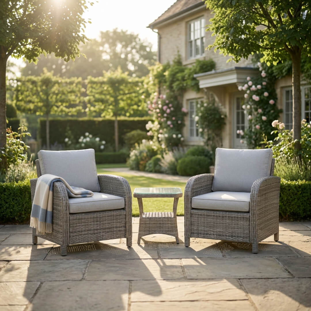 Savana 2 Chair Lounge Bistro Set with Side Table
