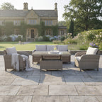 Savana 3-Seater Sofa Set with 2 Armchairs & Height Adjustable Table