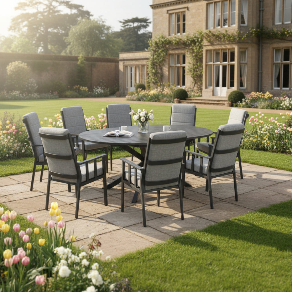 Nevanga 8 Chair Dining Set