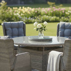 Trueas 6 Chair Reclining Wingback Dining Set