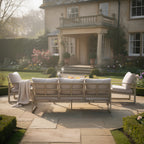 3-Seater Sofa Set with 2 Armchairs, Bench & X-Leg Dining Table