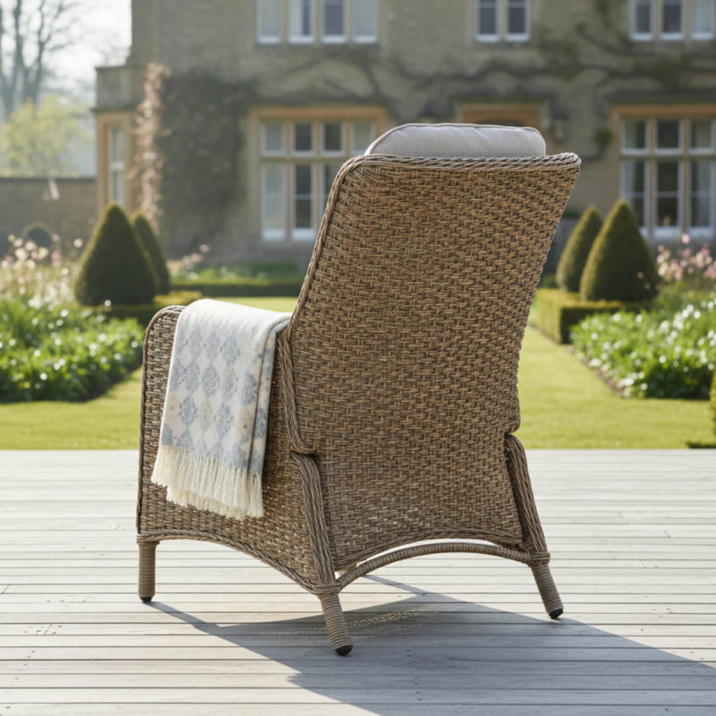 Larca 8 Chair Reclining Wingback Dining Set