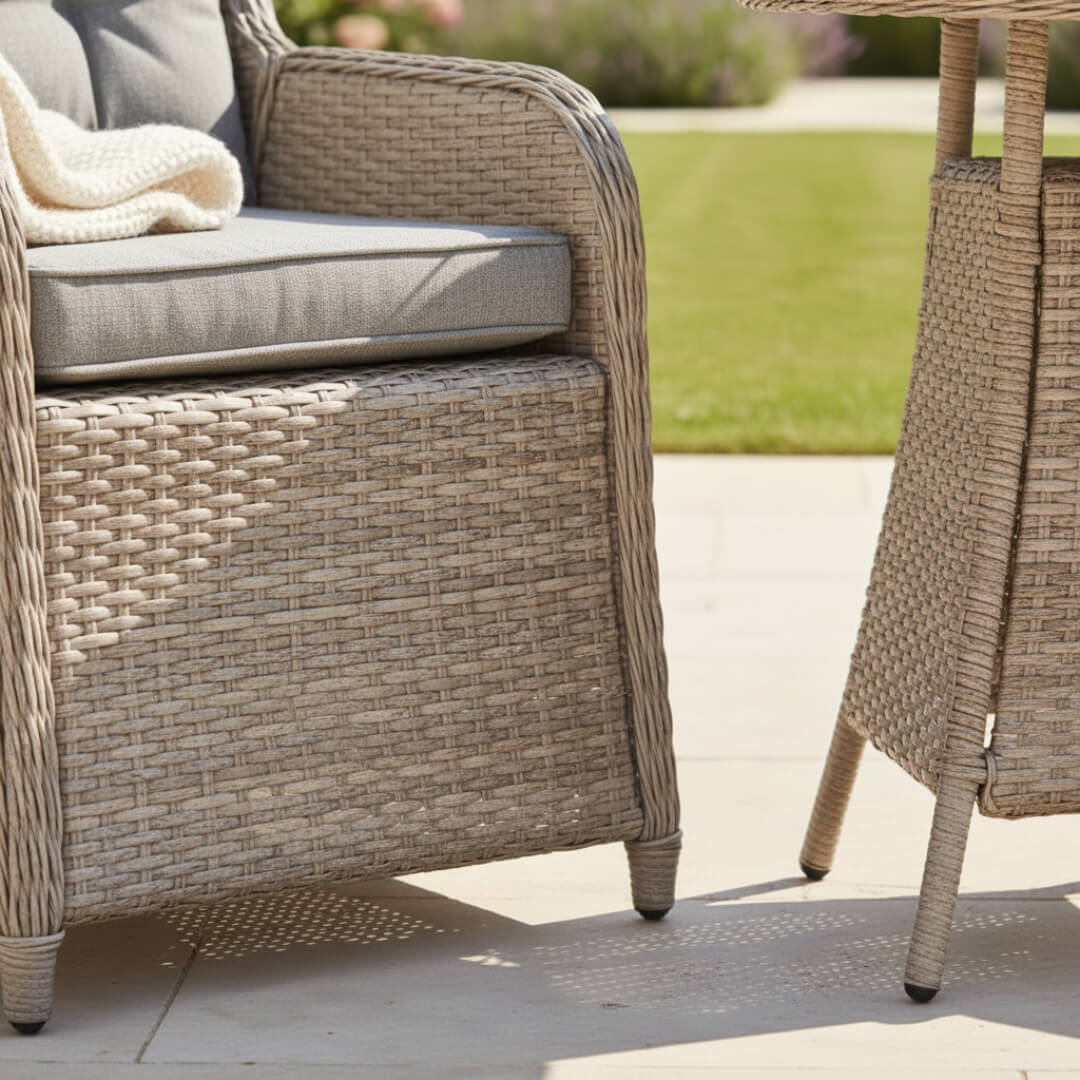 Trueas 2 Seat Reclining Wingback Bistro Set with Table
