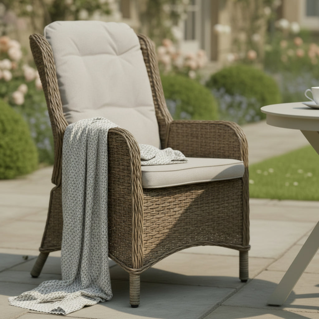 Larca 2 Seat Reclining Wingback Bistro Set with Table