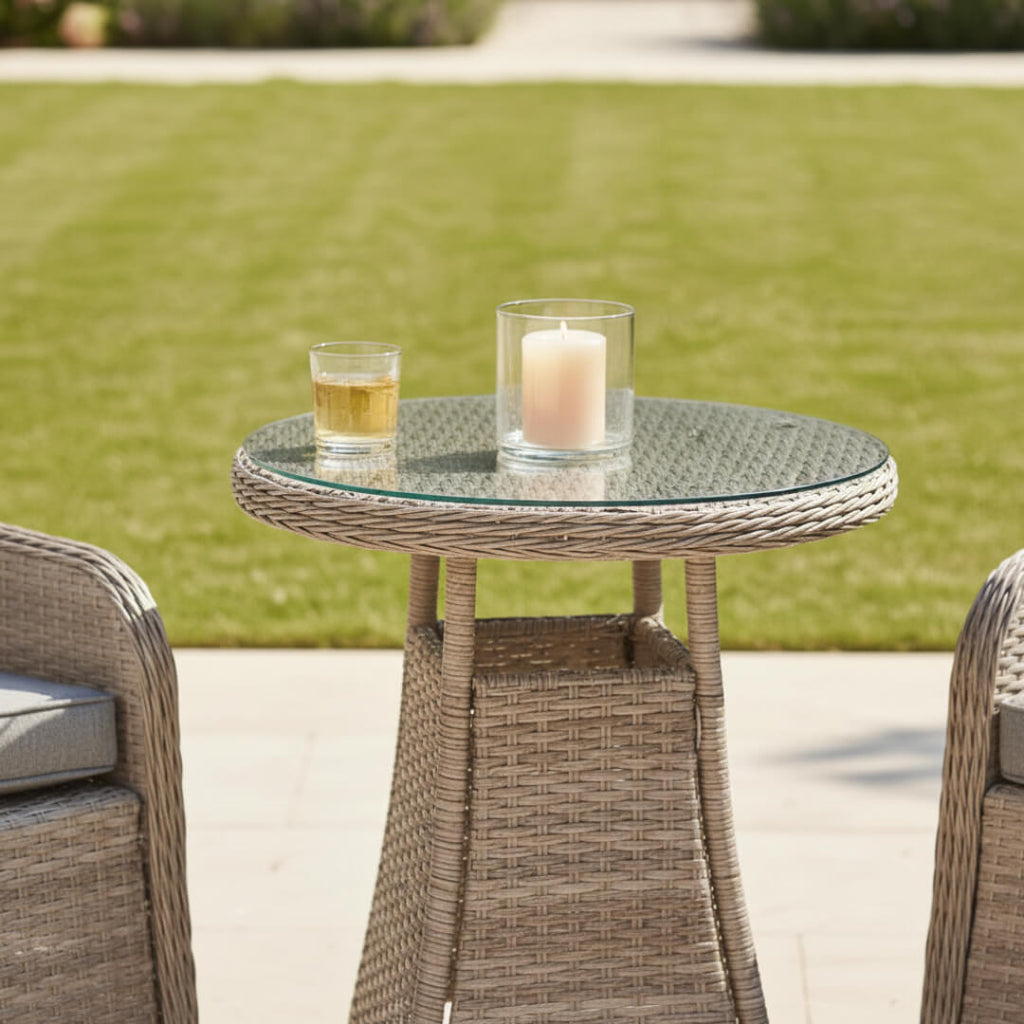 Trueas 2 Seat Reclining Wingback Bistro Set with Table