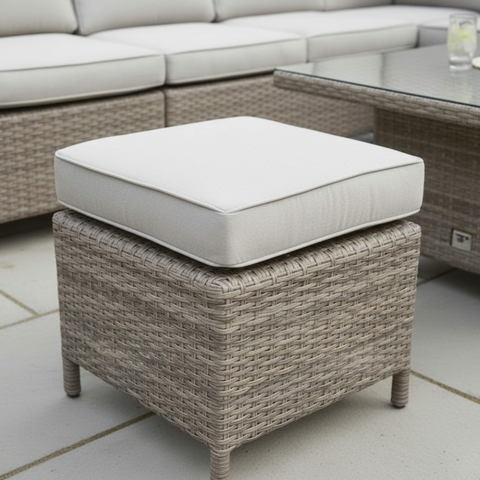 Large Square Corner Sofa Set with Height Adjustable Table