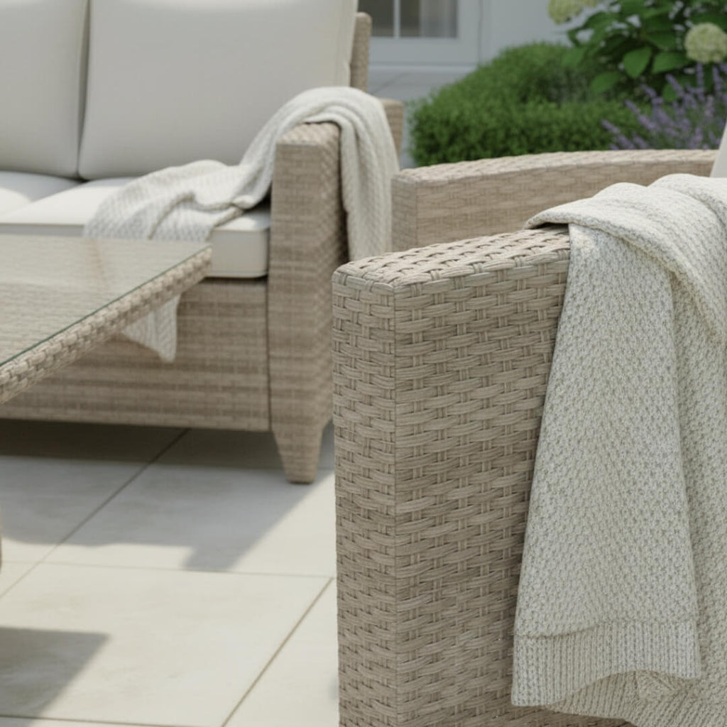 Balancia 3-Seater Sofa Set with 2 Armchairs & Height Adjustable Table