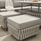 Sophia L Corner Sofa Set with Armchair, 2 Stools and Height Adjustable Table