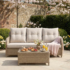 Varoon 3-Seater Sofa Set with 2 Armchairs, 2 Stools & Standard Table