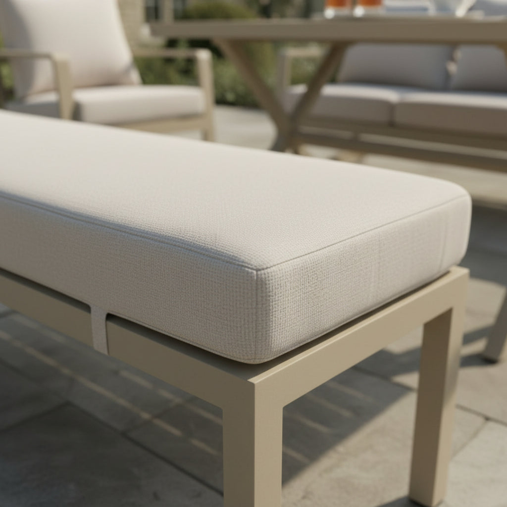 3-Seater Sofa Set with 2 Armchairs, Bench & X-Leg Dining Table