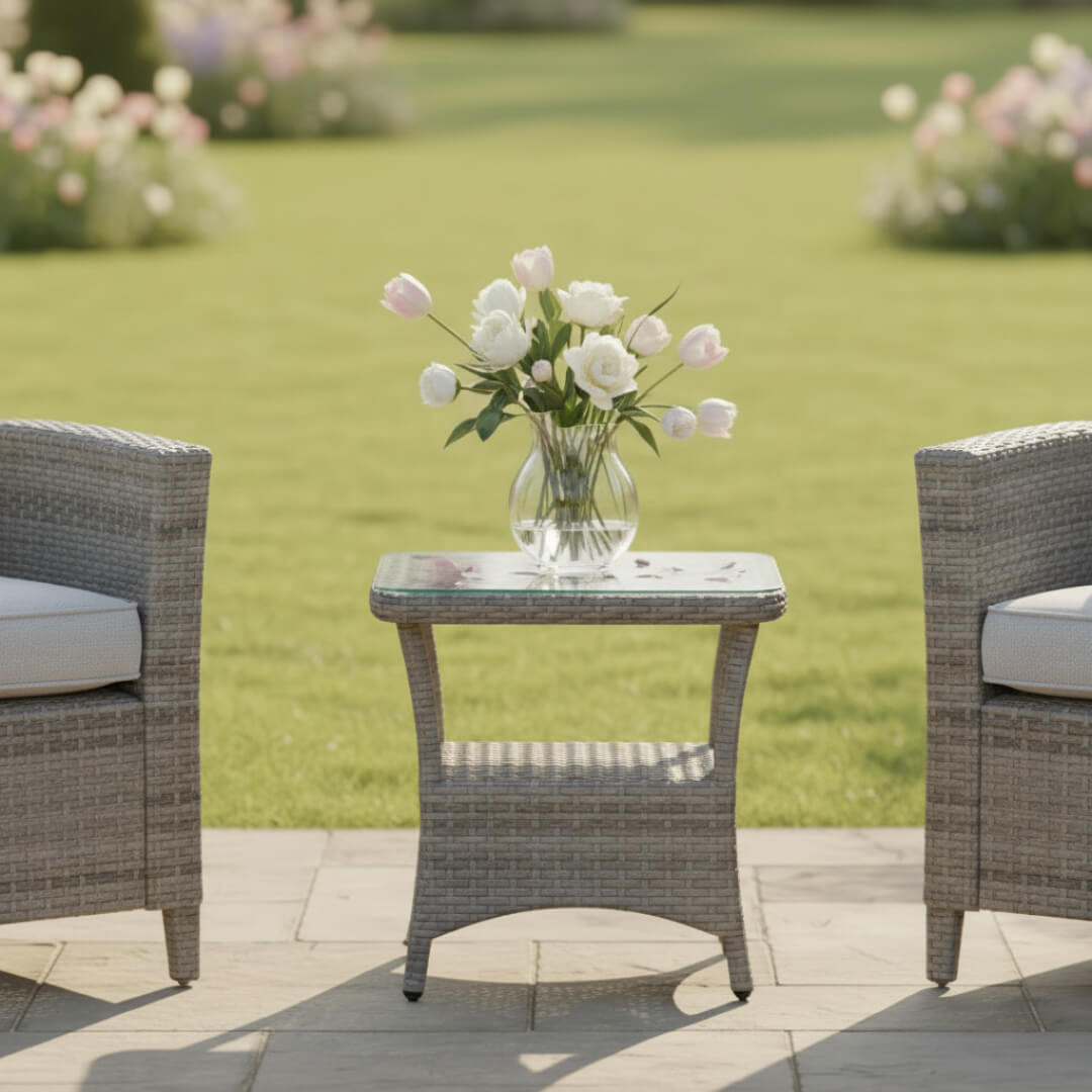 Balancia 2 Chair Lounge Bistro Set with Side Table