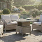 Savana 2-Seater Sofa Set with 2 Armchairs & Height Adjustable Table