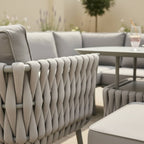 Sophia L Corner Sofa Set with Armchair, 2 Stools and Height Adjustable Table