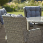 Trueas 6 Chair Reclining Wingback Dining Set