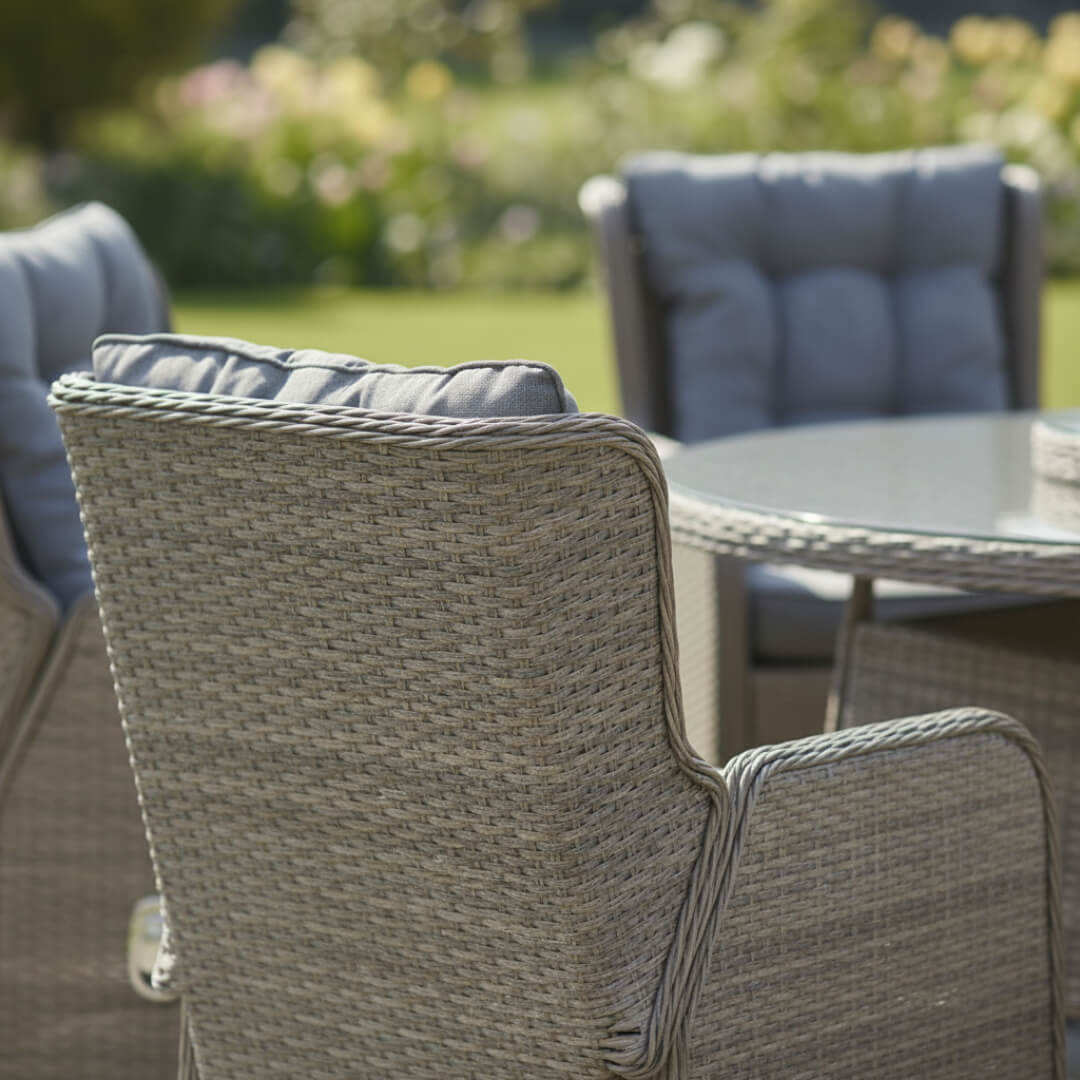 Trueas 6 Chair Reclining Wingback Dining Set