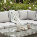 Large Square Corner Sofa Set with Height Adjustable Table