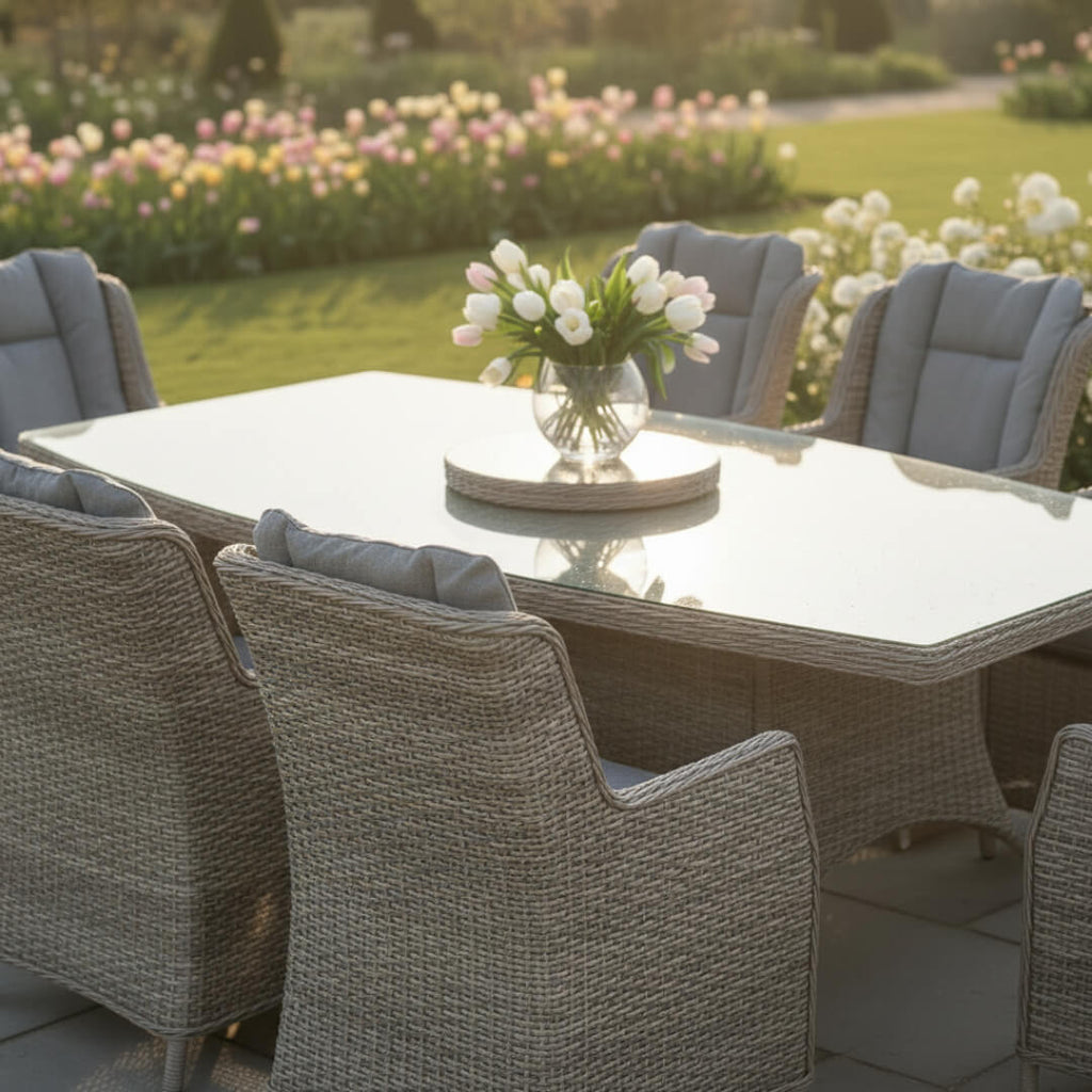Trueas 8 Chair Wingback Dining Set