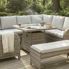 Savana U Shaped Corner Sofa Set with Firepit Table