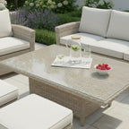 Balancia 3-Seater Sofa Set with 2 Armchairs & Height Adjustable Table
